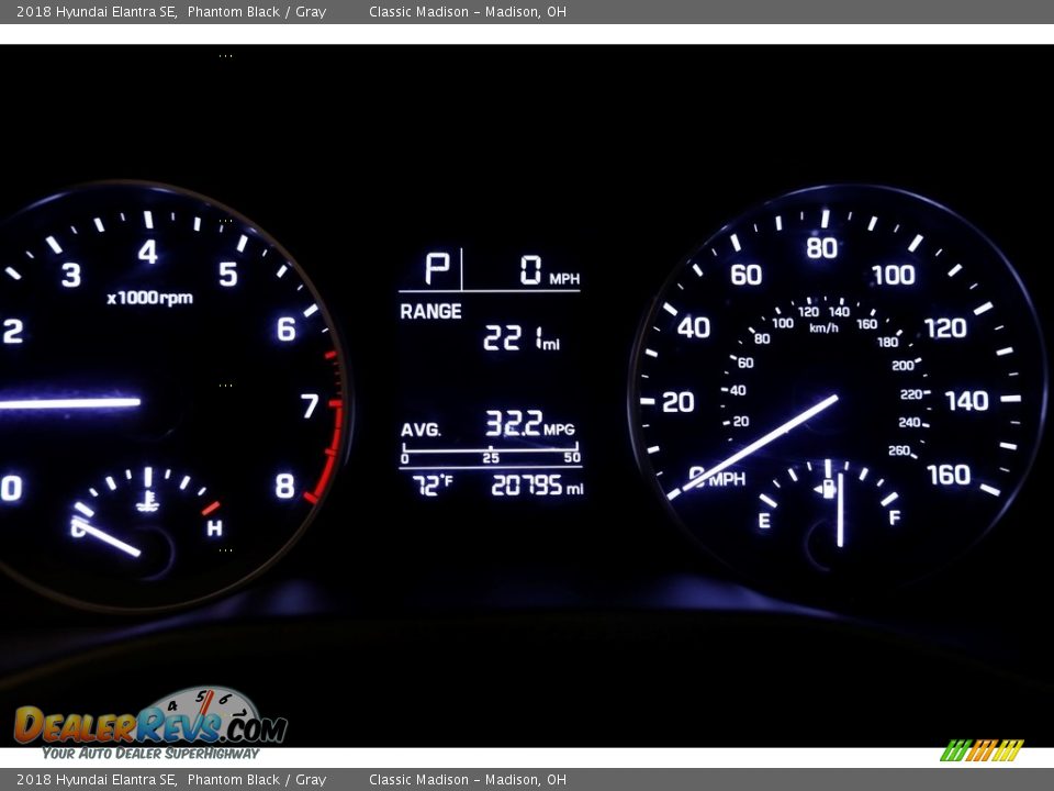 2018 Hyundai Elantra SE Phantom Black / Gray Photo #8