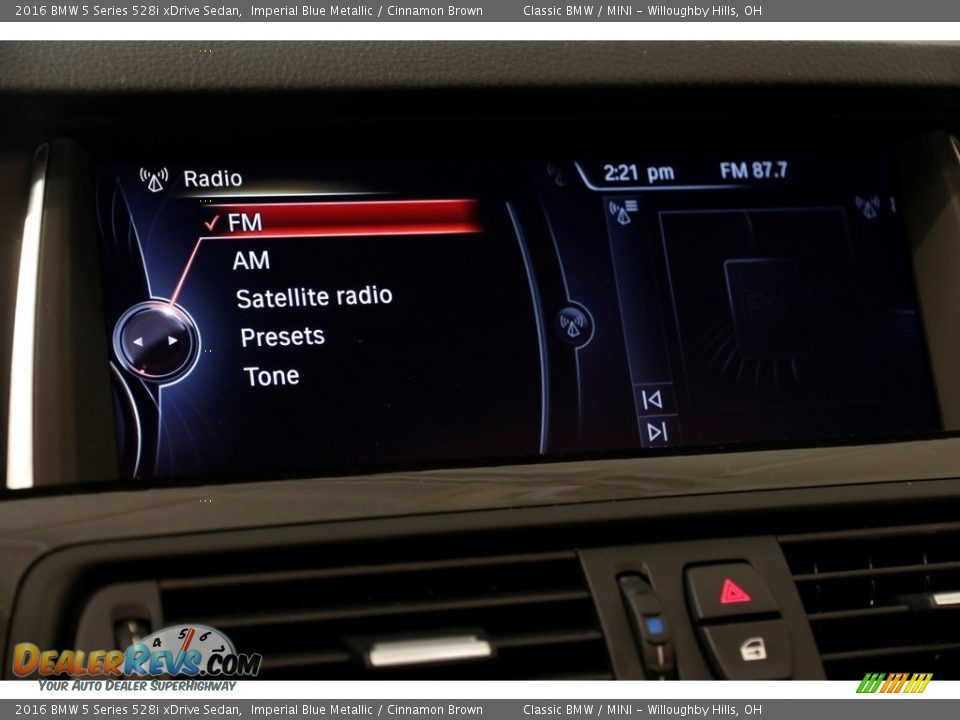 2016 BMW 5 Series 528i xDrive Sedan Imperial Blue Metallic / Cinnamon Brown Photo #10