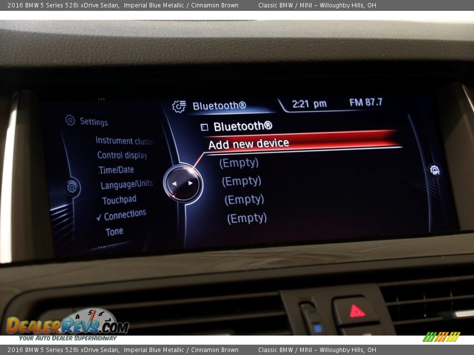 2016 BMW 5 Series 528i xDrive Sedan Imperial Blue Metallic / Cinnamon Brown Photo #11