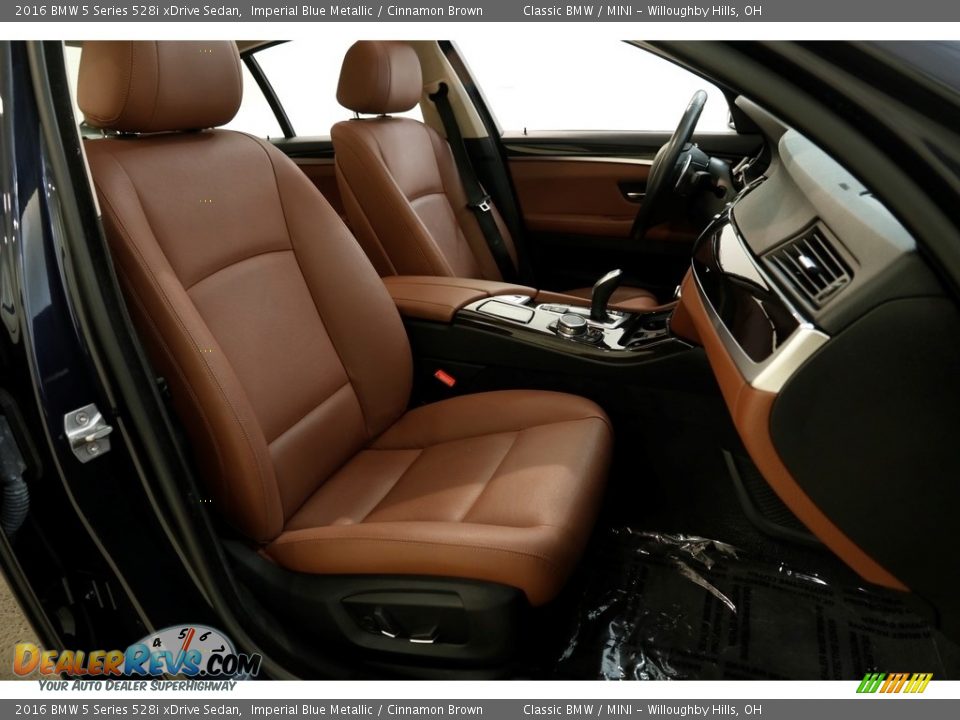 2016 BMW 5 Series 528i xDrive Sedan Imperial Blue Metallic / Cinnamon Brown Photo #15