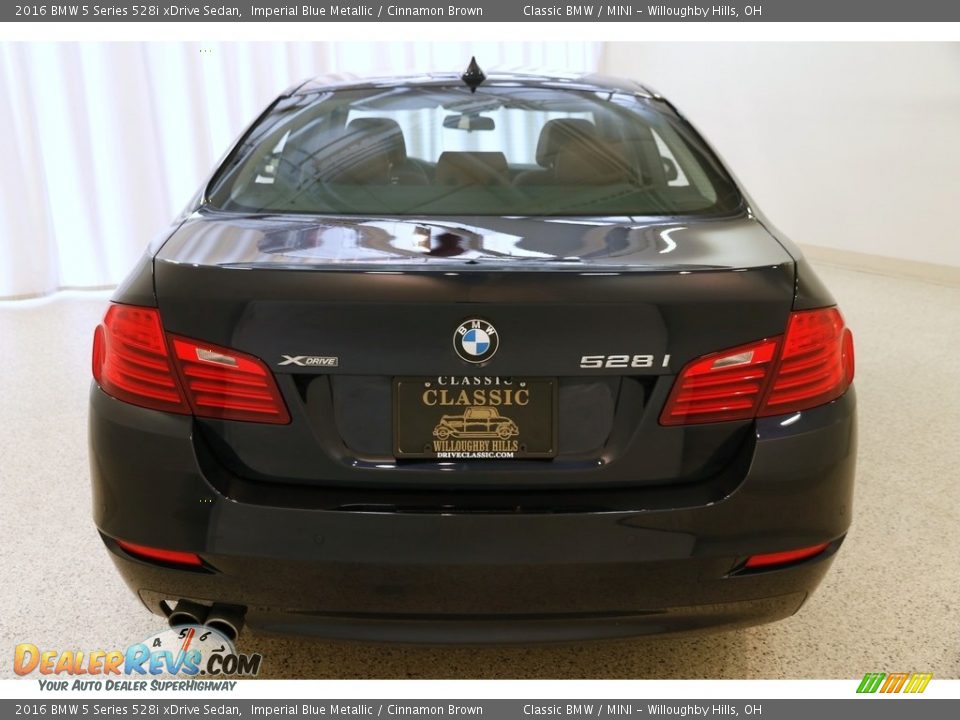 2016 BMW 5 Series 528i xDrive Sedan Imperial Blue Metallic / Cinnamon Brown Photo #19