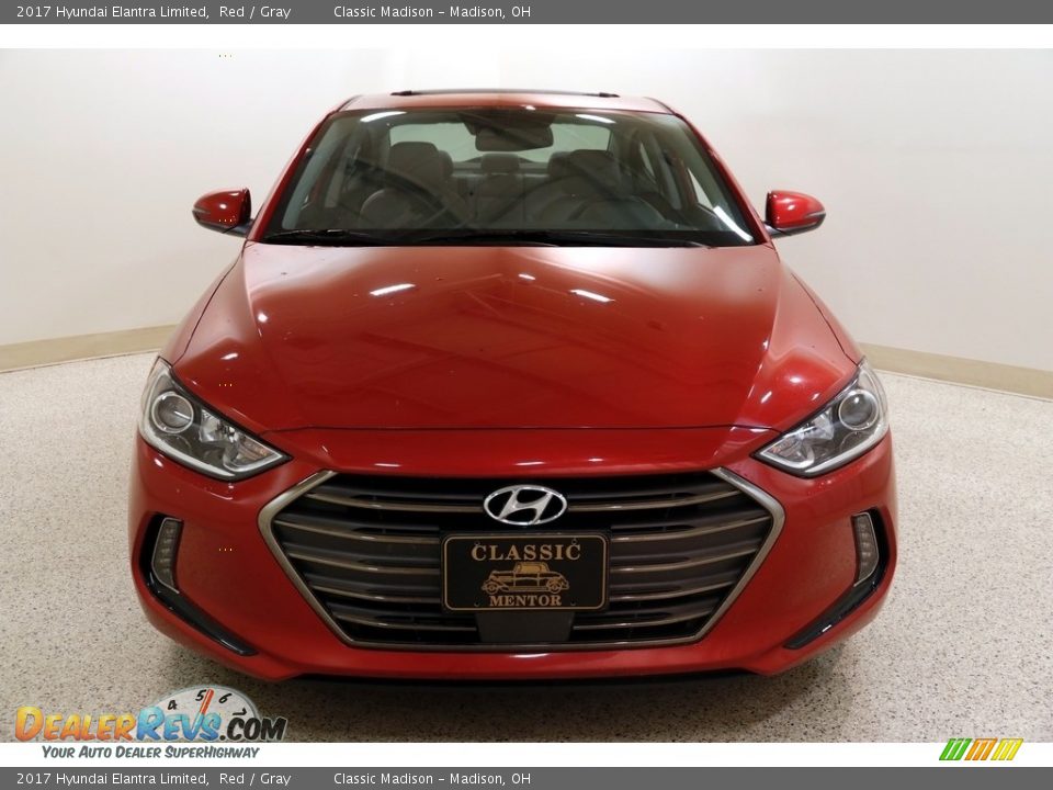 2017 Hyundai Elantra Limited Red / Gray Photo #2