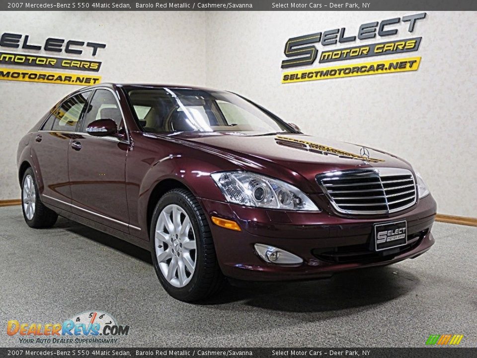 2007 Mercedes-Benz S 550 4Matic Sedan Barolo Red Metallic / Cashmere/Savanna Photo #3