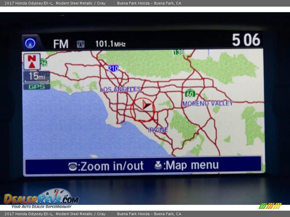 2017 Honda Odyssey EX-L Modern Steel Metallic / Gray Photo #28
