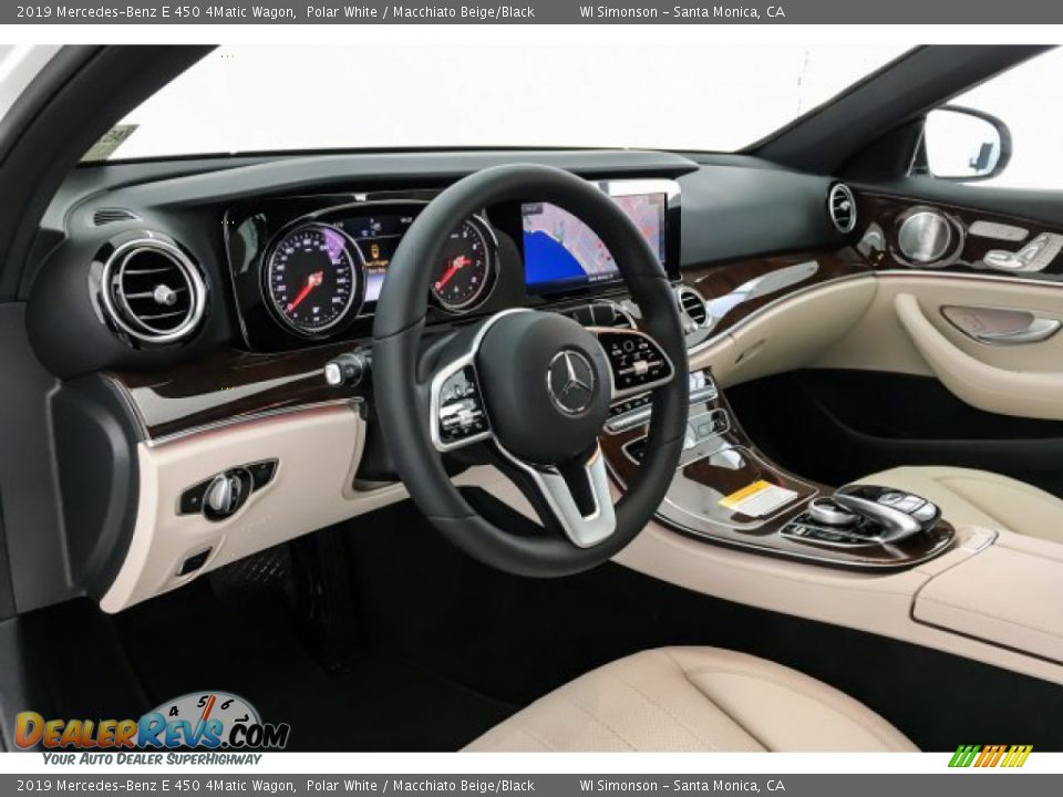 2019 Mercedes-Benz E 450 4Matic Wagon Polar White / Macchiato Beige/Black Photo #4