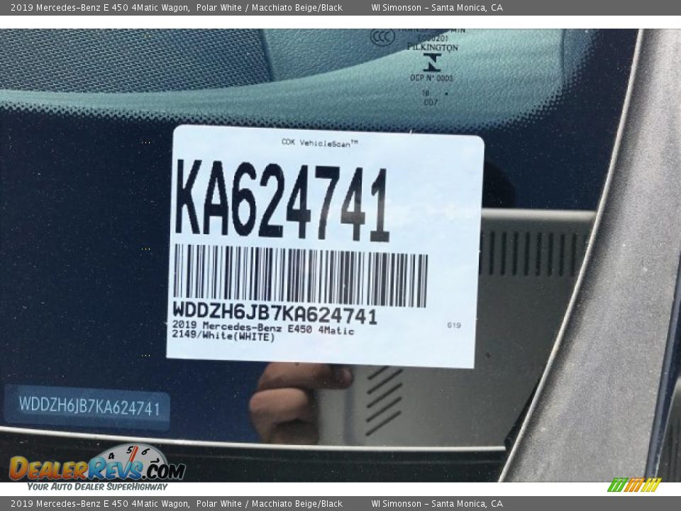 2019 Mercedes-Benz E 450 4Matic Wagon Polar White / Macchiato Beige/Black Photo #12