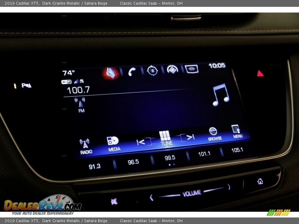 2019 Cadillac XT5 Dark Granite Metallic / Sahara Beige Photo #10