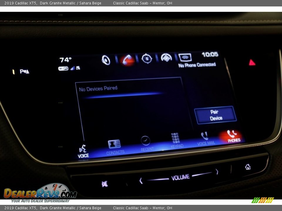 2019 Cadillac XT5 Dark Granite Metallic / Sahara Beige Photo #11