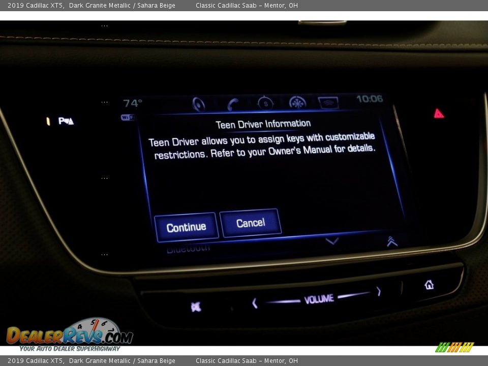 2019 Cadillac XT5 Dark Granite Metallic / Sahara Beige Photo #17