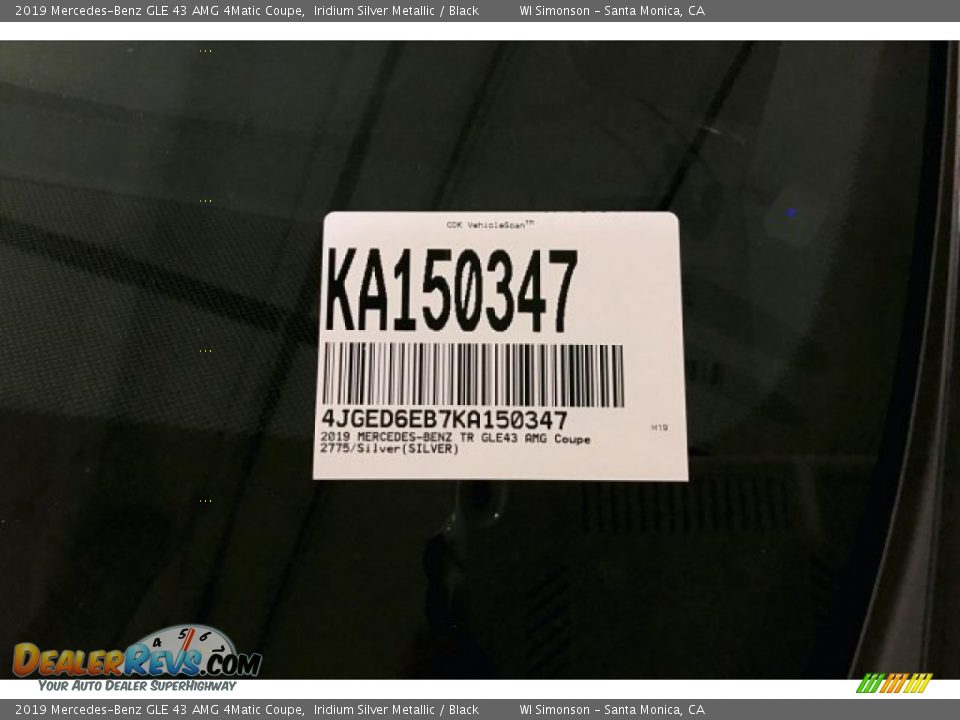2019 Mercedes-Benz GLE 43 AMG 4Matic Coupe Iridium Silver Metallic / Black Photo #12