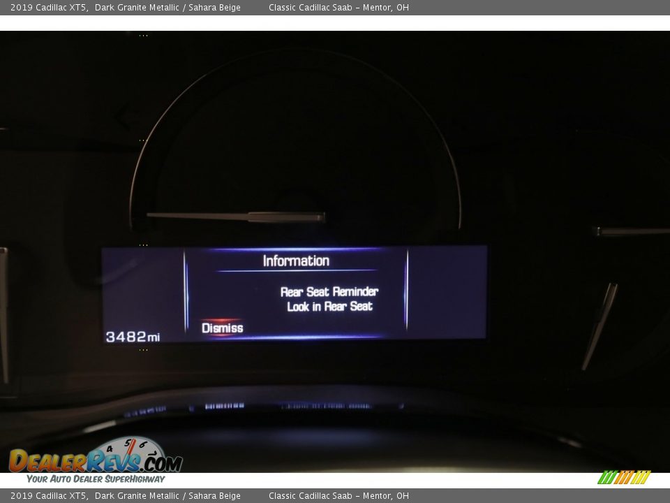 2019 Cadillac XT5 Dark Granite Metallic / Sahara Beige Photo #28