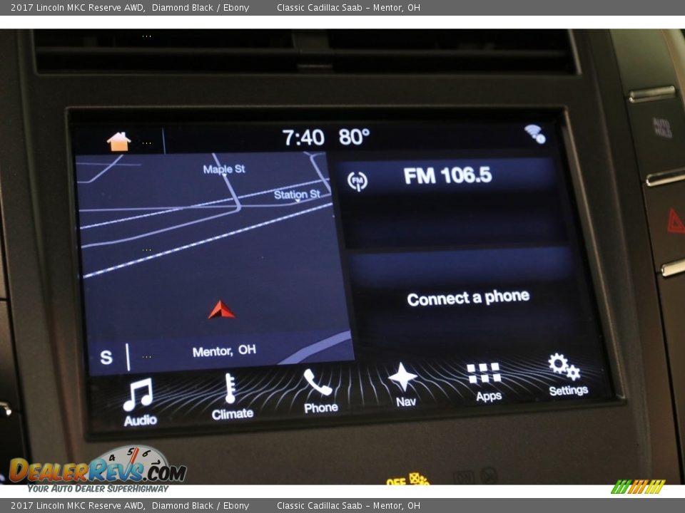 2017 Lincoln MKC Reserve AWD Diamond Black / Ebony Photo #11
