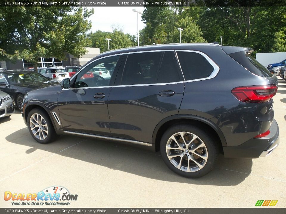 2020 BMW X5 xDrive40i Arctic Grey Metallic / Ivory White Photo #5