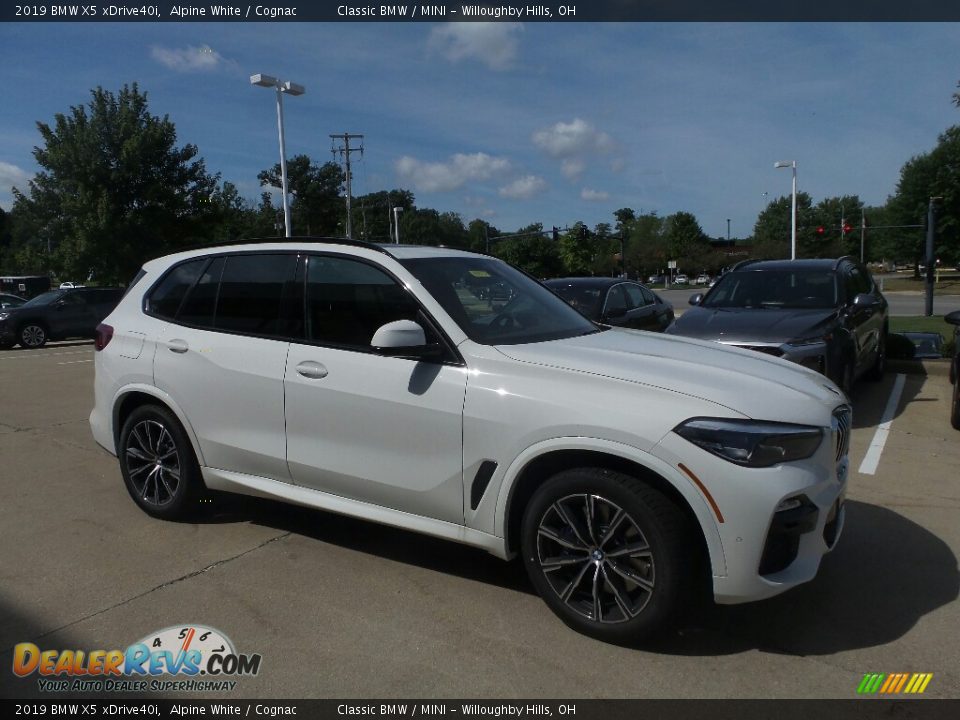 2019 BMW X5 xDrive40i Alpine White / Cognac Photo #1