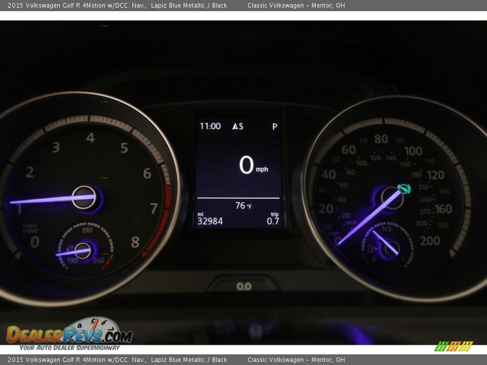 2015 Volkswagen Golf R 4Motion w/DCC. Nav. Lapiz Blue Metallic / Black Photo #7