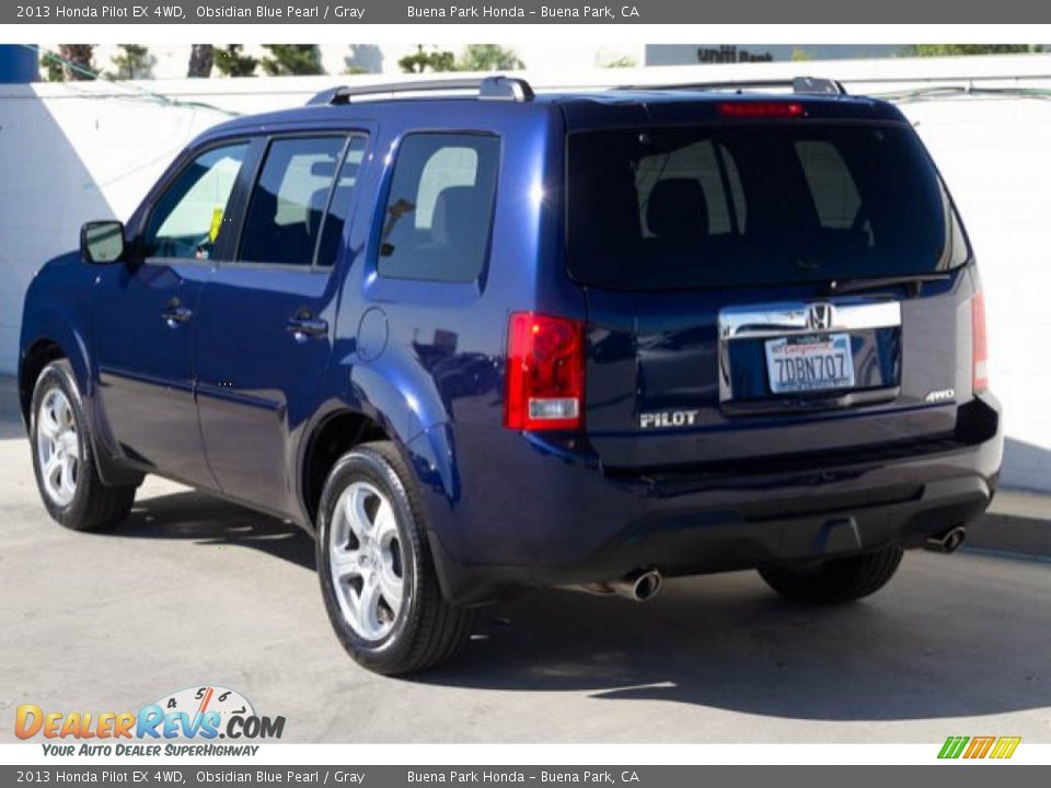 2013 Honda Pilot EX 4WD Obsidian Blue Pearl / Gray Photo #2