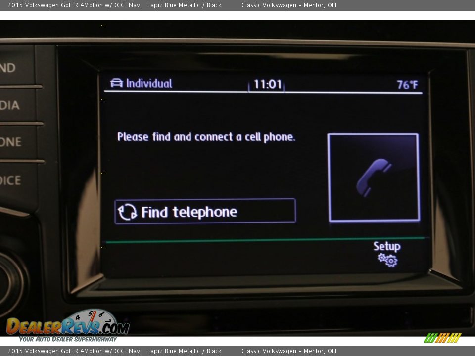 2015 Volkswagen Golf R 4Motion w/DCC. Nav. Lapiz Blue Metallic / Black Photo #11
