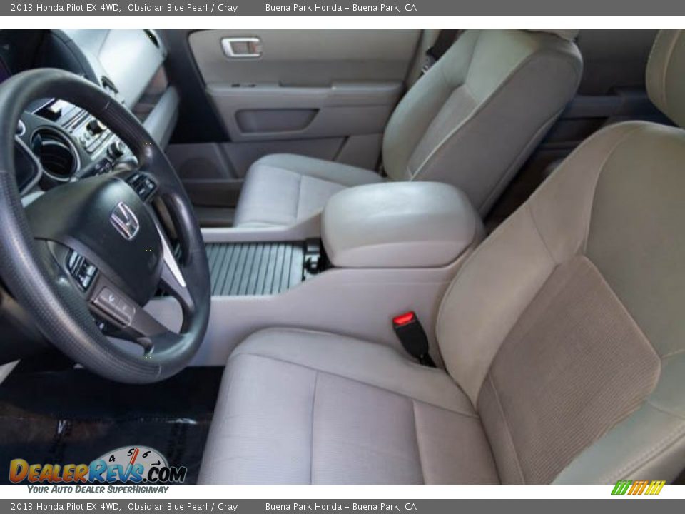 2013 Honda Pilot EX 4WD Obsidian Blue Pearl / Gray Photo #3