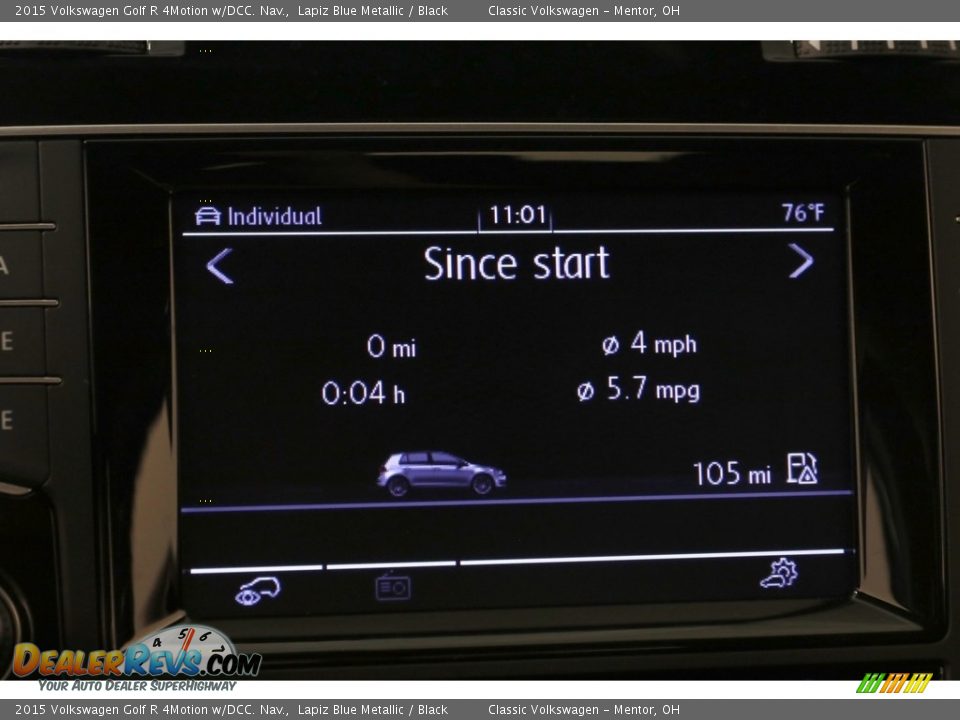 2015 Volkswagen Golf R 4Motion w/DCC. Nav. Lapiz Blue Metallic / Black Photo #12