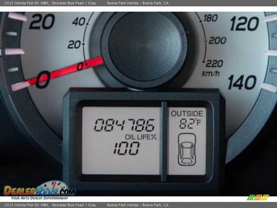 2013 Honda Pilot EX 4WD Obsidian Blue Pearl / Gray Photo #6