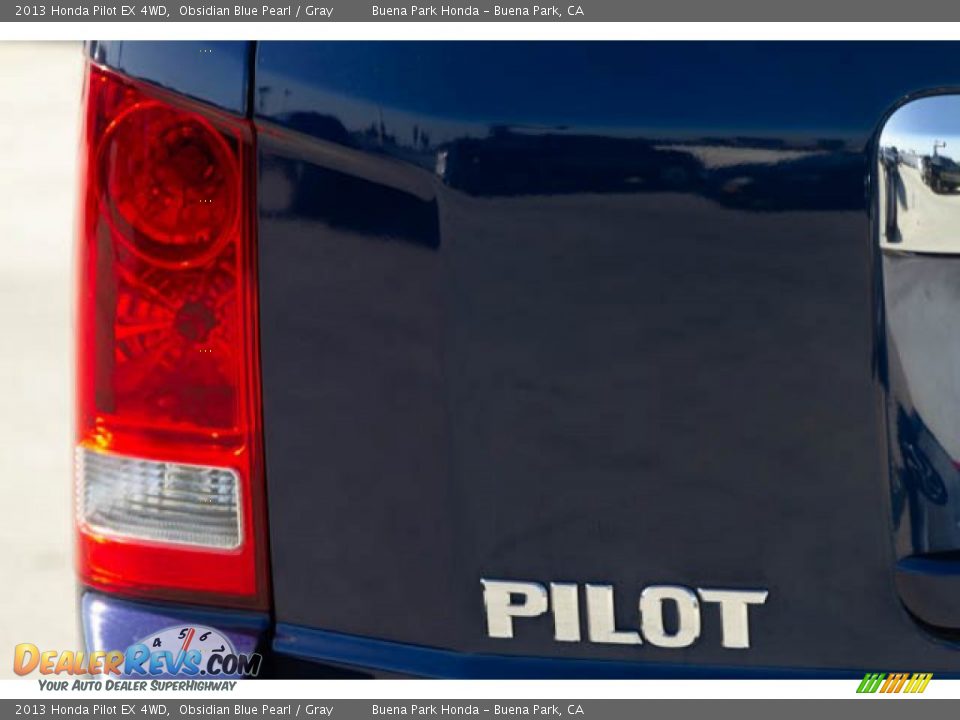 2013 Honda Pilot EX 4WD Obsidian Blue Pearl / Gray Photo #10