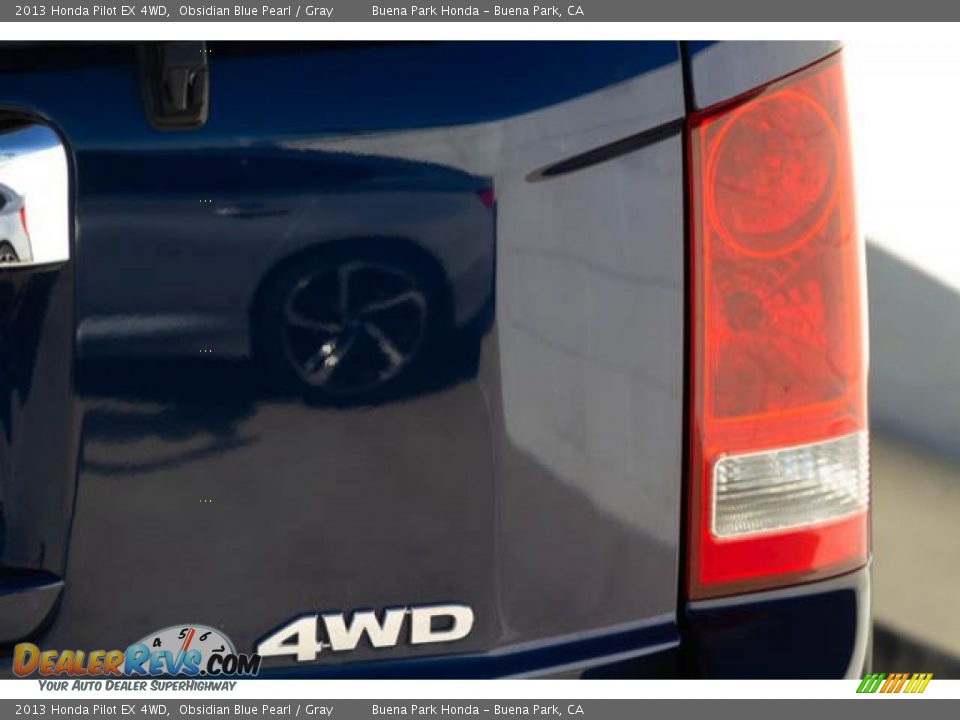 2013 Honda Pilot EX 4WD Obsidian Blue Pearl / Gray Photo #11