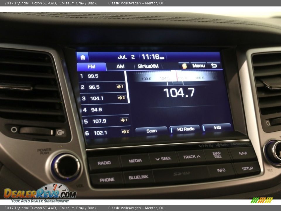 2017 Hyundai Tucson SE AWD Coliseum Gray / Black Photo #11