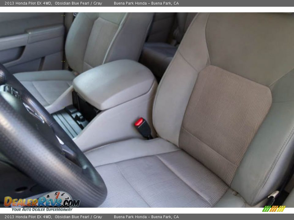 2013 Honda Pilot EX 4WD Obsidian Blue Pearl / Gray Photo #14