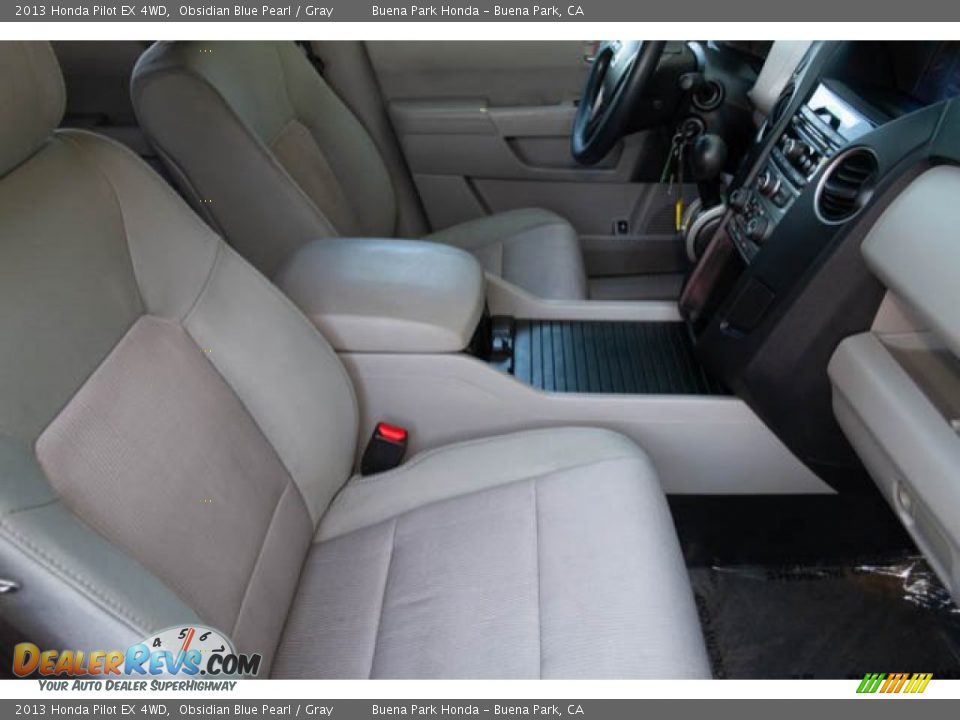 2013 Honda Pilot EX 4WD Obsidian Blue Pearl / Gray Photo #21