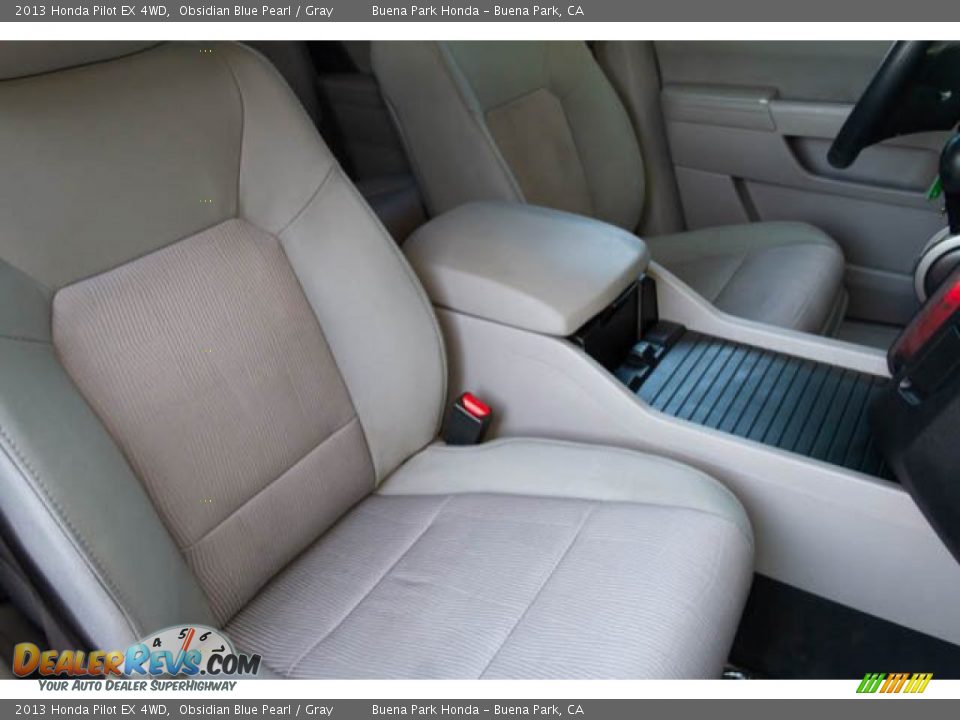 2013 Honda Pilot EX 4WD Obsidian Blue Pearl / Gray Photo #22