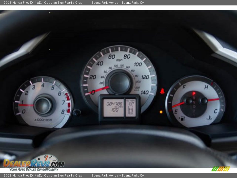 2013 Honda Pilot EX 4WD Obsidian Blue Pearl / Gray Photo #25