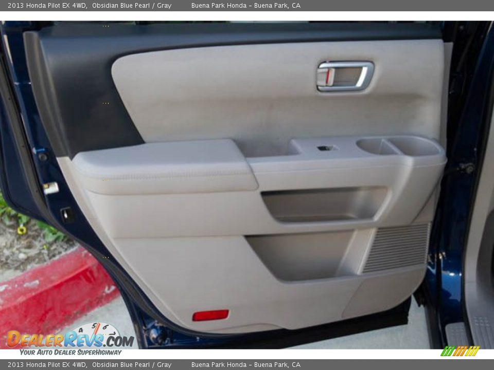 2013 Honda Pilot EX 4WD Obsidian Blue Pearl / Gray Photo #28