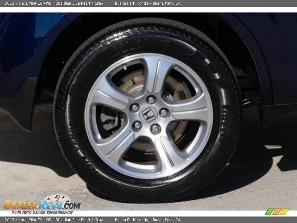 2013 Honda Pilot EX 4WD Obsidian Blue Pearl / Gray Photo #32