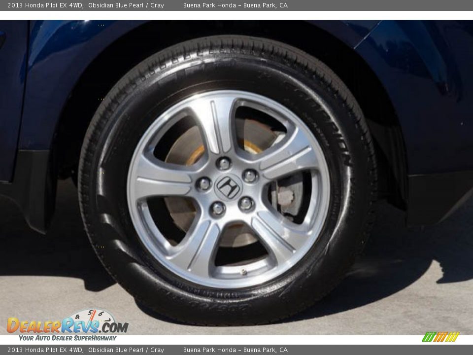 2013 Honda Pilot EX 4WD Obsidian Blue Pearl / Gray Photo #33