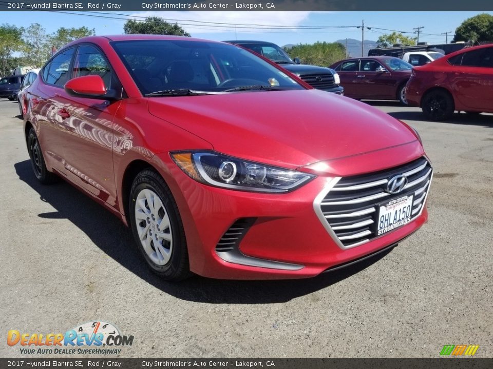 2017 Hyundai Elantra SE Red / Gray Photo #1