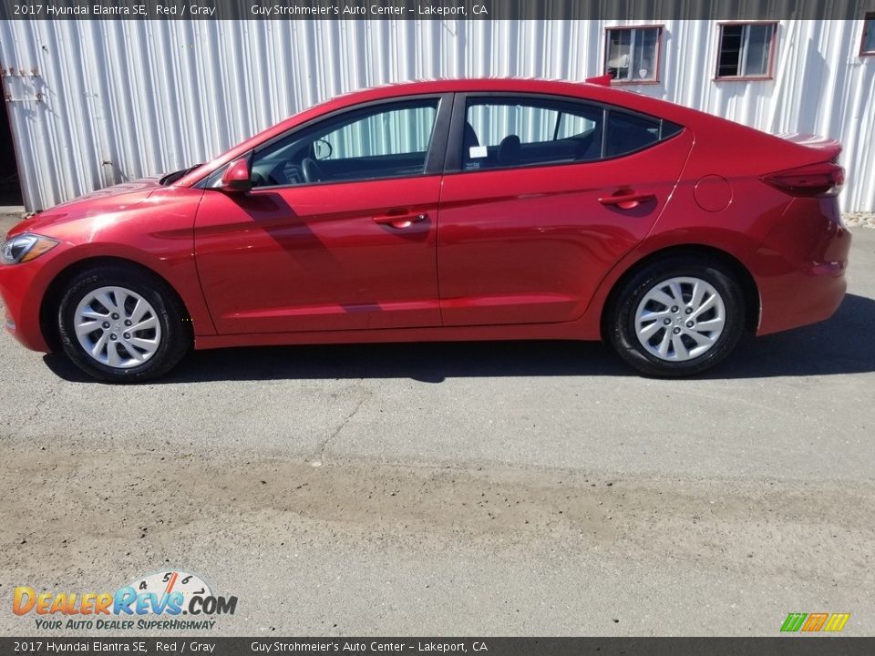 2017 Hyundai Elantra SE Red / Gray Photo #6