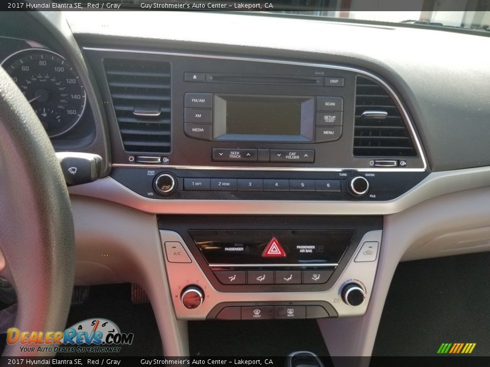 2017 Hyundai Elantra SE Red / Gray Photo #7