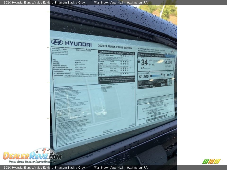 2020 Hyundai Elantra Value Edition Phantom Black / Gray Photo #16