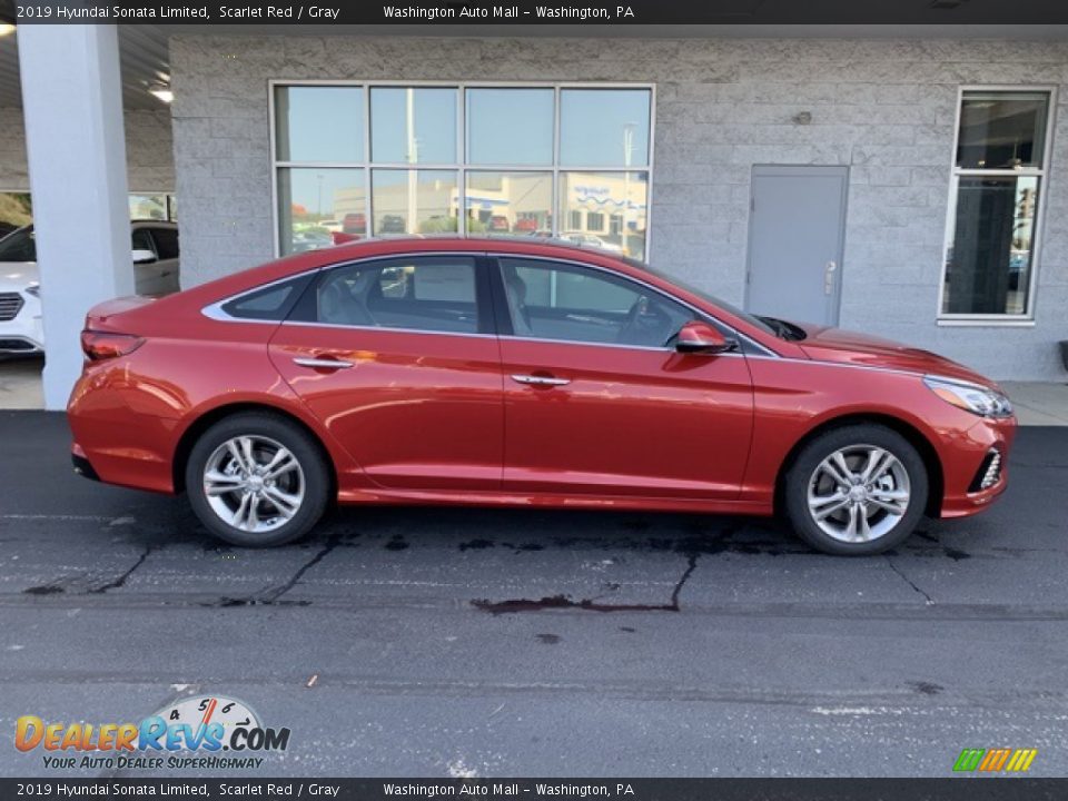 2019 Hyundai Sonata Limited Scarlet Red / Gray Photo #3