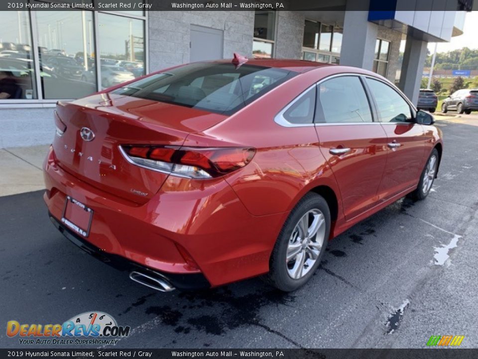 2019 Hyundai Sonata Limited Scarlet Red / Gray Photo #4