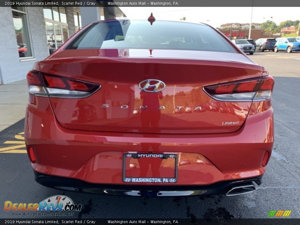 2019 Hyundai Sonata Limited Scarlet Red / Gray Photo #5