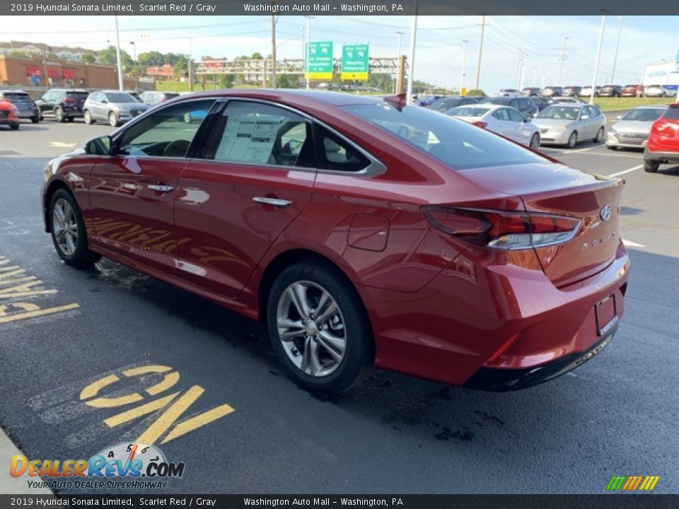 2019 Hyundai Sonata Limited Scarlet Red / Gray Photo #6