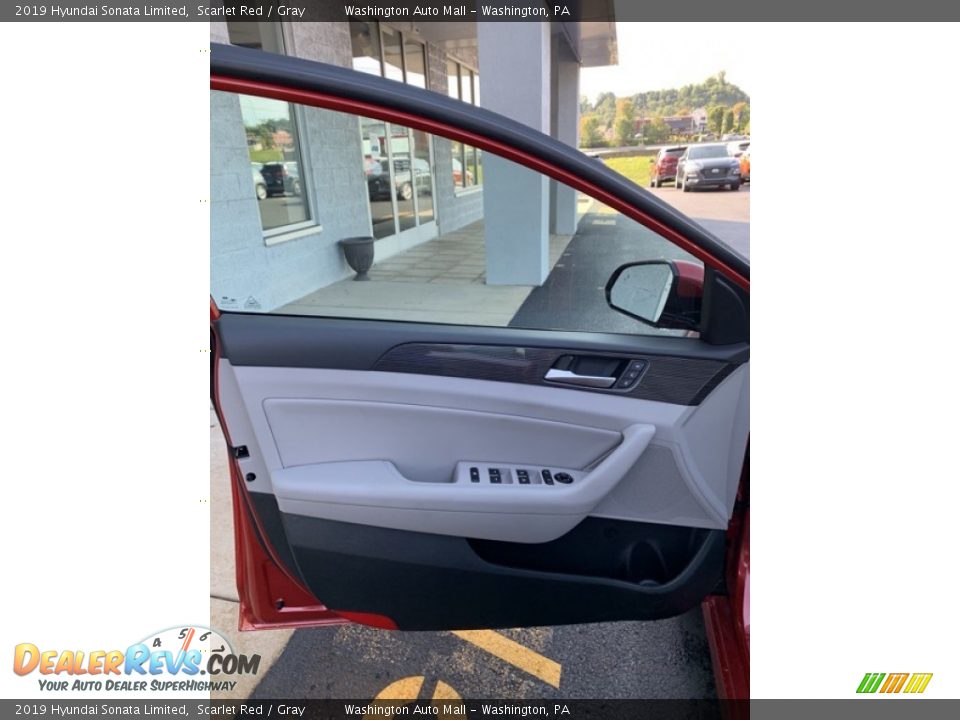 2019 Hyundai Sonata Limited Scarlet Red / Gray Photo #11