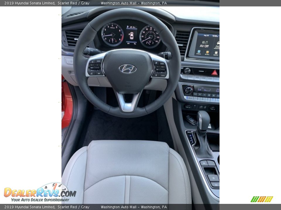 2019 Hyundai Sonata Limited Scarlet Red / Gray Photo #14
