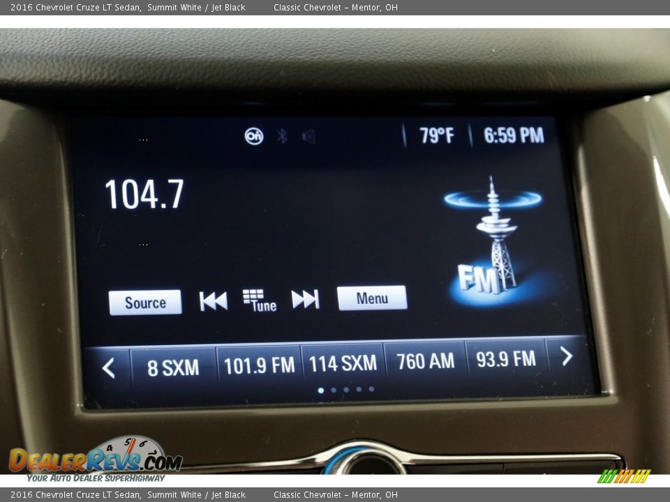 2016 Chevrolet Cruze LT Sedan Summit White / Jet Black Photo #11