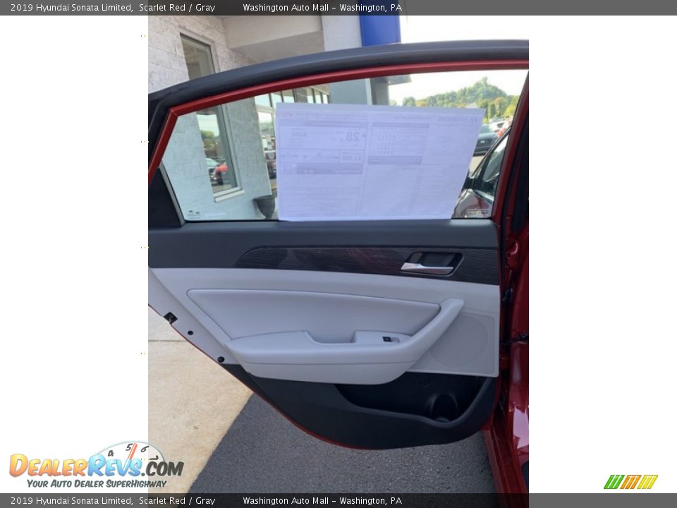 2019 Hyundai Sonata Limited Scarlet Red / Gray Photo #17