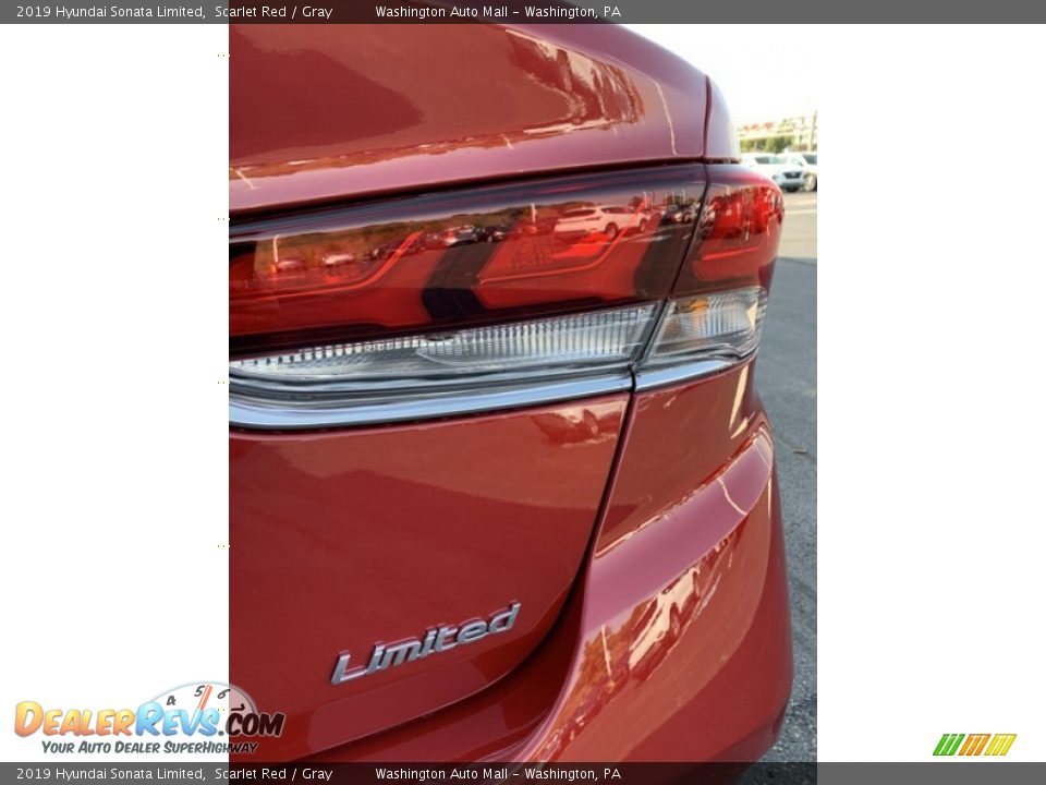 2019 Hyundai Sonata Limited Scarlet Red / Gray Photo #23