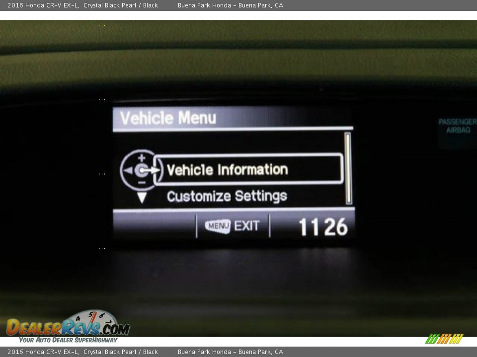 2016 Honda CR-V EX-L Crystal Black Pearl / Black Photo #6