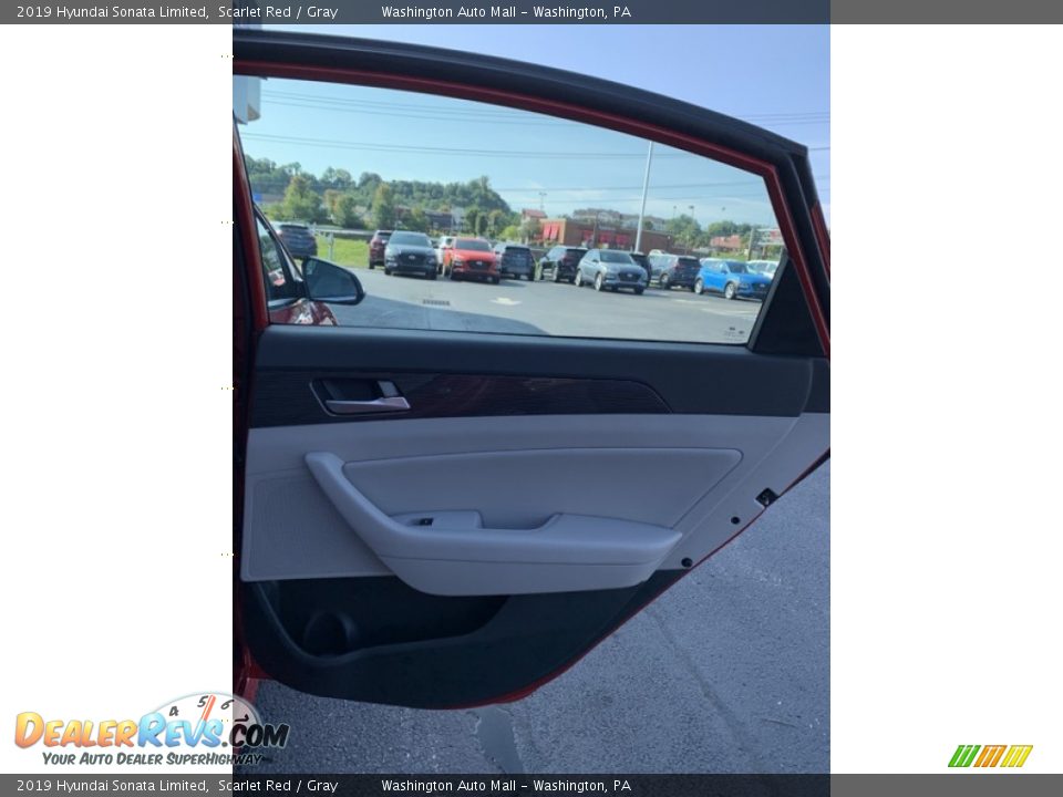 2019 Hyundai Sonata Limited Scarlet Red / Gray Photo #24