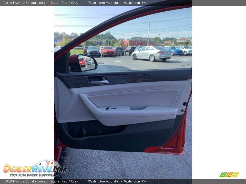 2019 Hyundai Sonata Limited Scarlet Red / Gray Photo #27